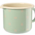 Kubek emal kropki z dzióbkiem 12cm 1,2L art 20374 mięta