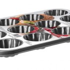 Forma nieprz do muffinek SILVER kwiatek 35x26cm art 8482 op