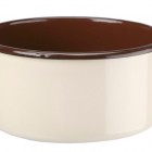 Rondel emaliowany gładki 16cm art 1320 krem nowy