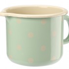 Kubek emal kropki z dzióbkiem 12cm 1,2L art 20374 mięta