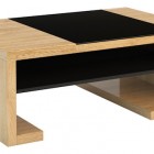 Corino Stolik z szybą 115x80x44 jasny