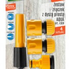 Zestaw złączek z dyszą prostą 4szt Aqua art 4308 żół opakowanie