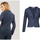 Koronowy żakiet zapinany na guzik
