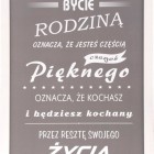 Obraz z sentencją Bycie rodziną, wym. 30x40, 1 szt. cena 19,99