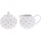 Porcelanowa cukiernica oraz dzbanek na mleko zestaw 29.99 PLN
