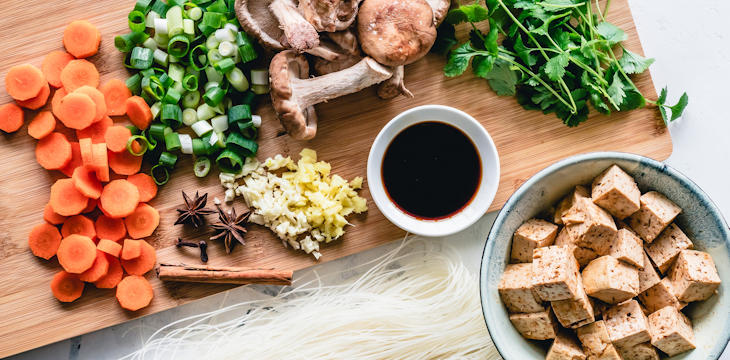 Wysokobiałkowy produkt sojowy - tofu.